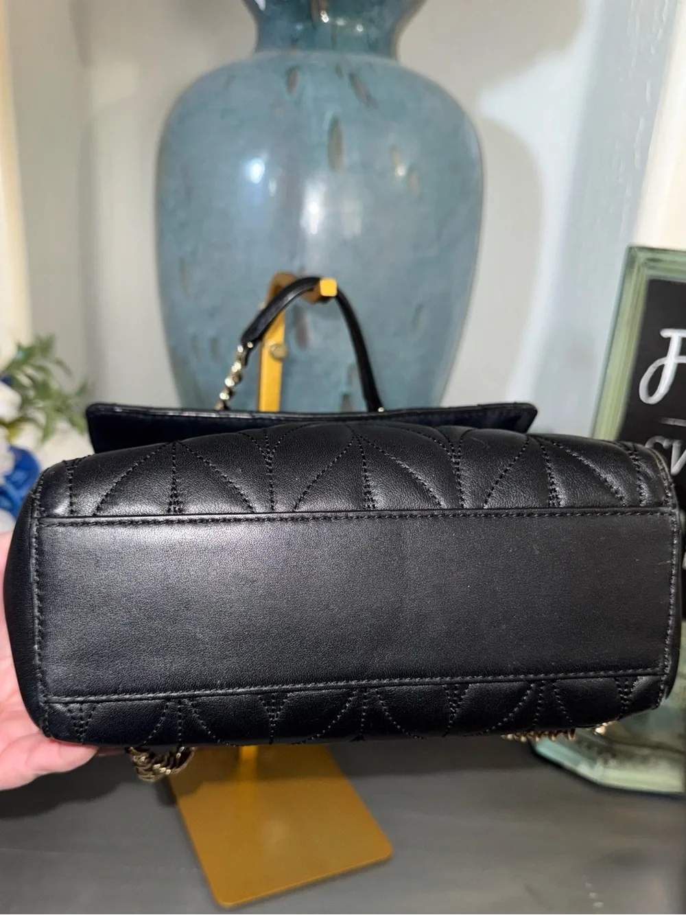 Kate Spade Black Quilted Leather Brayden Briar Lane Backpack/Crossbody Bag - EUC